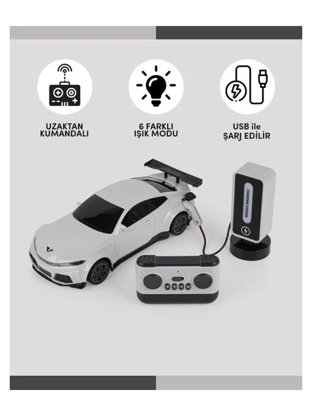 Enfal Let's Drive UK 1:16 Renkli Işıklı Araba Şarj İstasyonlu LC-31212 ürün görseli 1