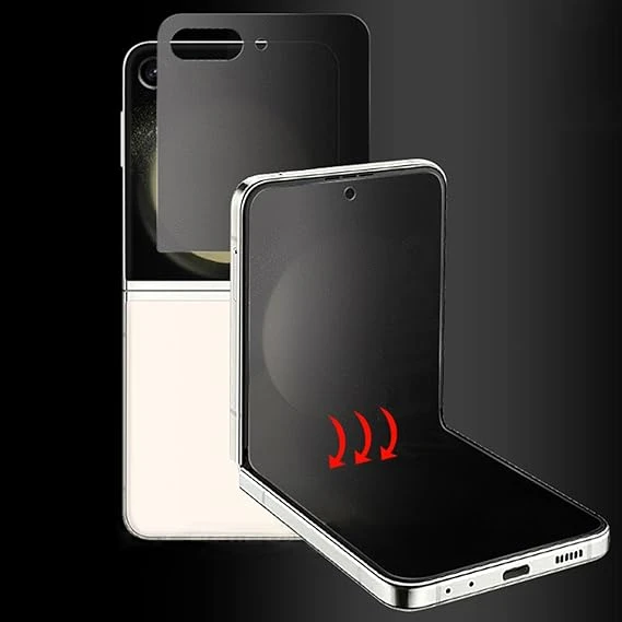 Samsung Galaxy Z Flip 5 Hayalet Kılıflı 2 Parça Ön Ekran Koruyucu ürün görseli 1