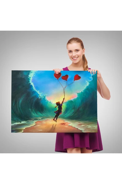 Trezon Sürreal Sarı Geyik Tablosu-6649 - Resim 4