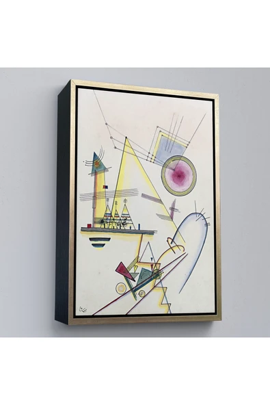 Trezon Ahşap Çerçeveli Wassily Kandinsky - Hassas Ruh Tablosu-7499 ürün görseli 1