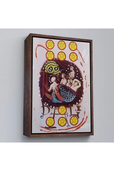 Trezon Ahşap Çerçeveli Salvador Dali - On Pentagram Tablo-7403 ürün görseli 1