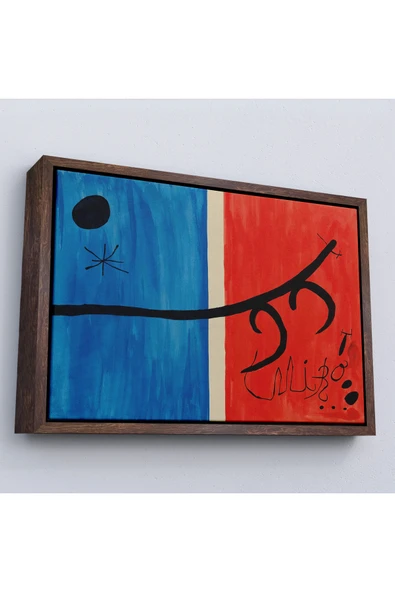 Trezon Ahşap Çerçeveli Joan Miro - El Vol De L'Alosa Çalışması Tablo-7135 ürün görseli 1
