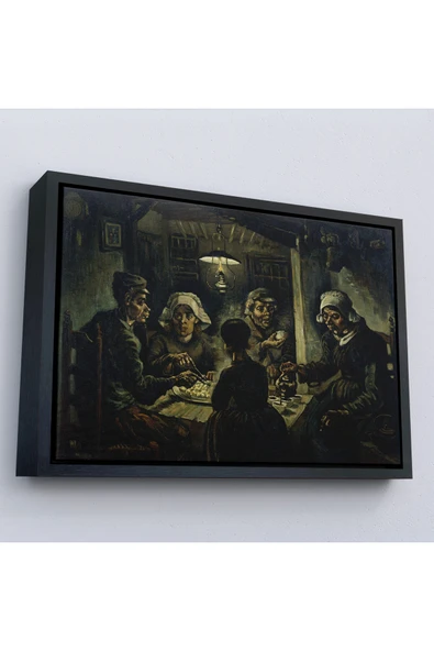 Trezon Ahşap Çerçeveli Vincent Van Gogh Patates Yiyenler Tablo - The Potato Eaters By-7169 ürün görseli 1