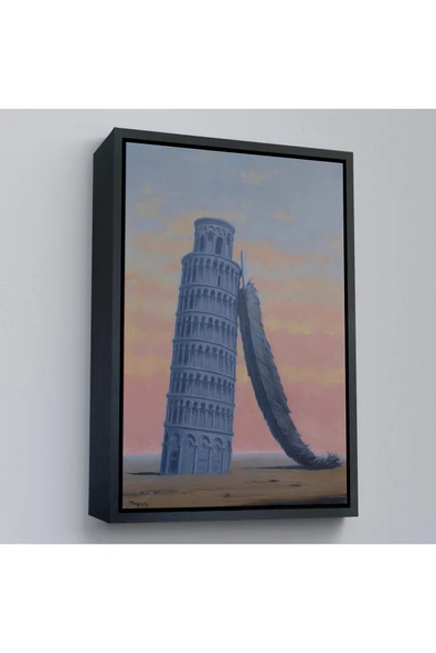Trezon Ahşap Çerçeveli Rene Magritte - Yolculuk Hatırası Tablo-7409 ürün görseli 1