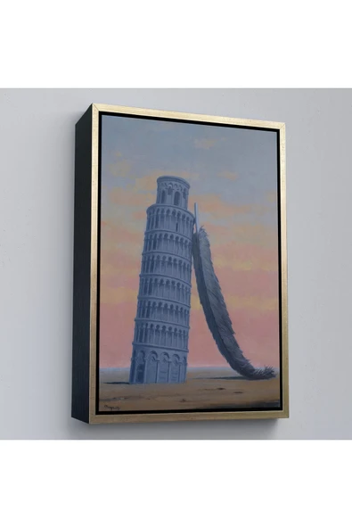 Trezon Ahşap Çerçeveli Rene Magritte - Yolculuk Hatırası Tablo-7409 ürün görseli 1