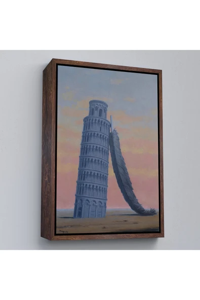 Trezon Ahşap Çerçeveli Rene Magritte - Yolculuk Hatırası Tablo-7409 ürün görseli 1