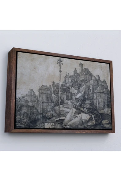 Trezon Ahşap Çerçeveli Albrecht Durer - Büyük Aziz Anthony Tablo-7122 ürün görseli 1