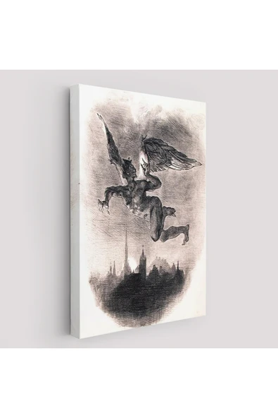 Trezon Goethe'nin Faust'undan Mephistopheles'in Gökyüzündeki Önsözü Kanvas Tablo-5301 ürün görseli 1