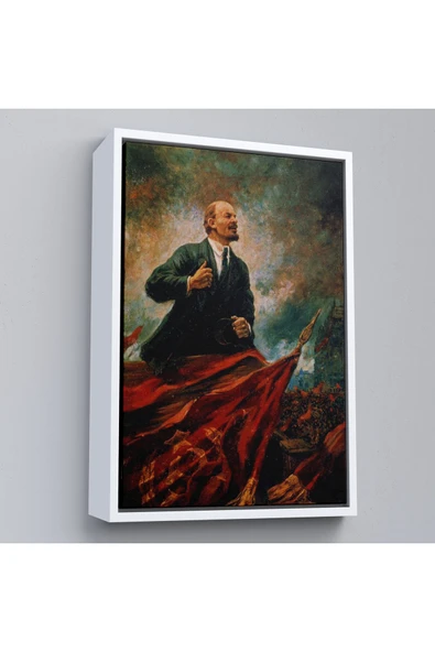Trezon Ahşap Çerçeveli Sovyet Lideri Vladimir Tablo-7677 ürün görseli 1