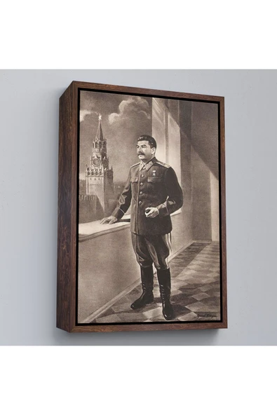 Trezon Ahşap Çerçeveli Joseph Stalin Rusya Ve Sovyetler Birliği Sscb Tablo-7715 ürün görseli 1