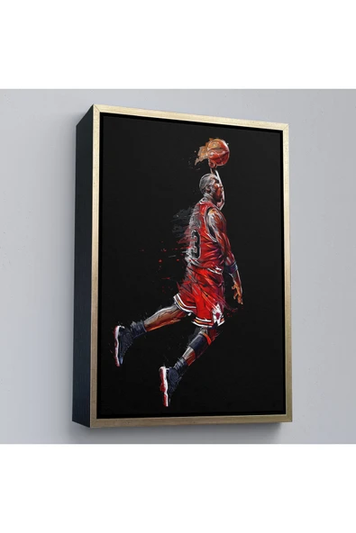 Trezon Ahşap Çerçeveli Michael Jordan Tablo-7766 - Resim 3