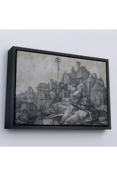 Trezon Ahşap Çerçeveli Albrecht Durer - Büyük Aziz Anthony Tablo-7122 ürün görseli 1