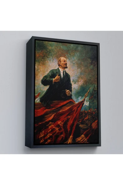 Trezon Ahşap Çerçeveli Sovyet Lideri Vladimir Tablo-7677 ürün görseli 1