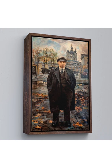 Trezon Ahşap Çerçeveli Sovyet Lideri Vladimir Tablo-7973 ürün görseli 1