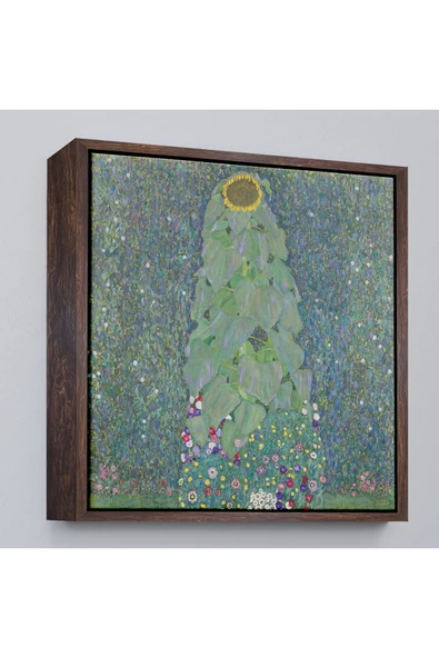 Trezon Ahşap Çerçeveli Gustav Klimt Ayçiçekleri Tablo-8356 ürün görseli 1