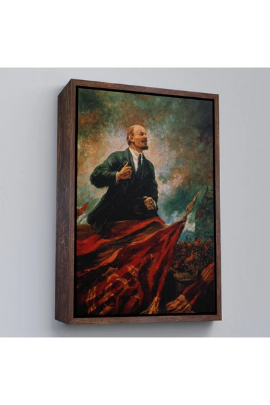 Trezon Ahşap Çerçeveli Sovyet Lideri Vladimir Tablo-7677 ürün görseli 1