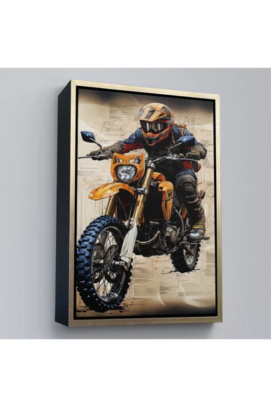 Trezon Ahşap Çerçeveli Cros Motor Sürücüsü Tablosu-7898 ürün görseli 1