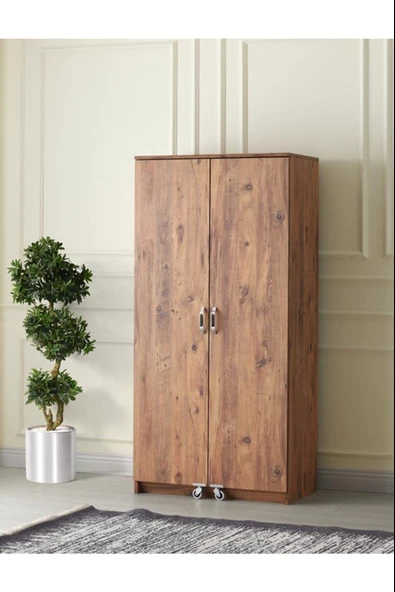 Ekonomik 2 Kapılı Mutfak Kiler Erzak Dolabı 86x50x180 ürün görseli 1