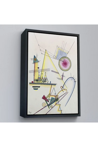 Trezon Ahşap Çerçeveli Wassily Kandinsky - Hassas Ruh Tablosu-7499 ürün görseli 1