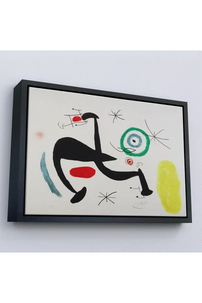 Trezon Ahşap Çerçeveli Joan Miro - Tosca Şarkısını Söyleyen Geyik Tablo-7089 ürün görseli 1