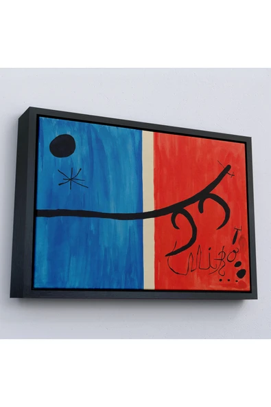 Trezon Ahşap Çerçeveli Joan Miro - El Vol De L'Alosa Çalışması Tablo-7135 ürün görseli 1