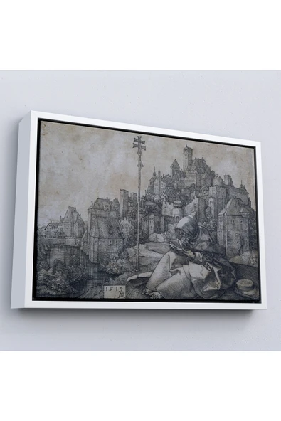 Trezon Ahşap Çerçeveli Albrecht Durer - Büyük Aziz Anthony Tablo-7122 ürün görseli 1