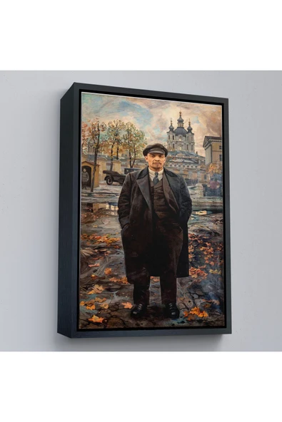 Trezon Ahşap Çerçeveli Sovyet Lideri Vladimir Tablo-7973 ürün görseli 1
