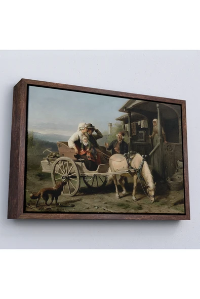 Trezon Ahşap Çerçeveli Nordenberg Bengt'Un İlk Ziyaret - İsveç Okulu Tablosu ürün görseli 1