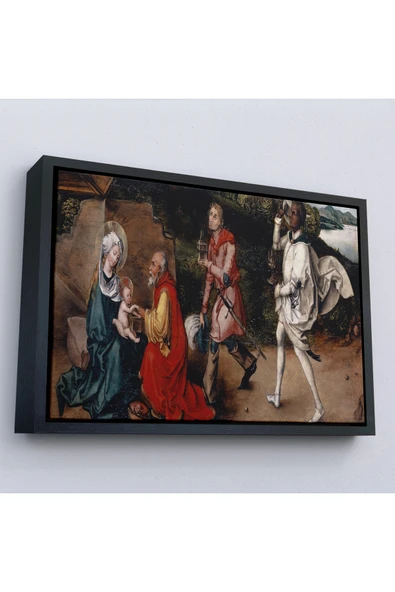 Trezon Ahşap Çerçeveli Albrecht Dürer - Magi'Nin Hayranlığı Tablosu-7049 ürün görseli 1