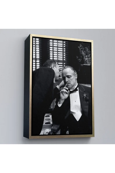 Trezon Ahşap Çerçeveli Godfather Mafya Film Tablo-7807 ürün görseli 1