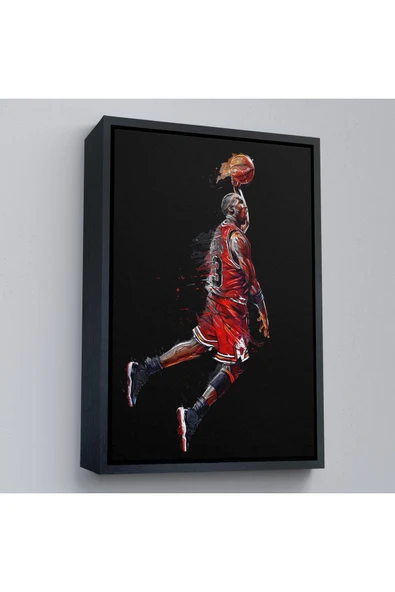 Trezon Ahşap Çerçeveli Michael Jordan Tablo-7766 - Resim 4