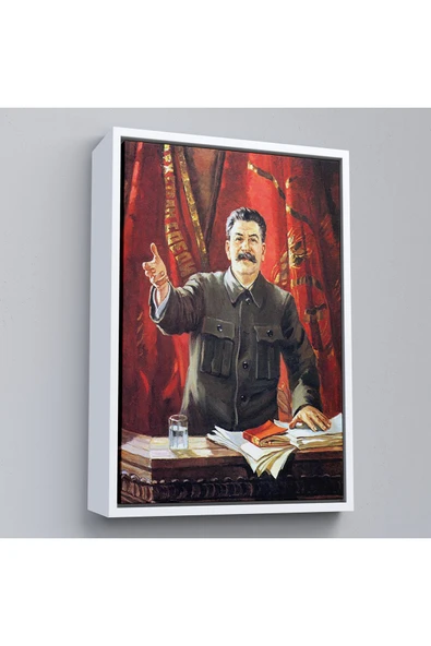 Trezon Ahşap Çerçeveli Joseph Stalin Rusya Ve Sovyetler Birliği Sscb Tablo-7697 ürün görseli 1