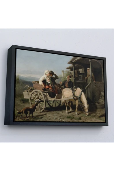 Trezon Ahşap Çerçeveli Nordenberg Bengt'Un İlk Ziyaret - İsveç Okulu Tablosu ürün görseli 1