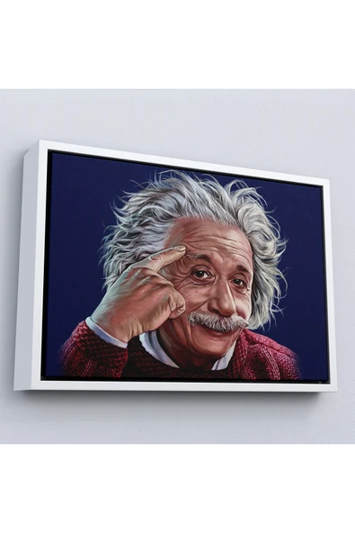 Trezon Ahşap Çerçeveli Albert Einstein Tablosu-7252 ürün görseli 1