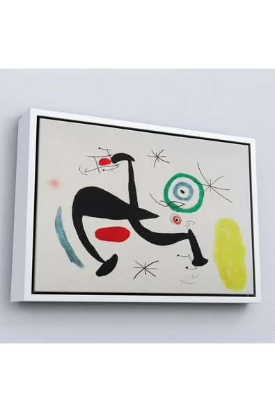 Trezon Ahşap Çerçeveli Joan Miro - Tosca Şarkısını Söyleyen Geyik Tablo-7089 ürün görseli 1