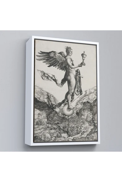 Trezon Ahşap Çerçeveli Albrecht Dürer - Nemesis Tablosu-7362 ürün görseli 1