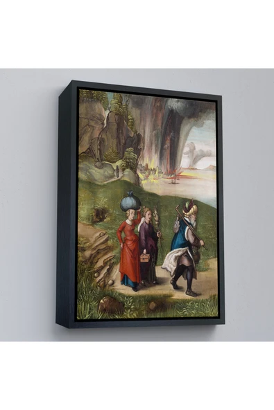 Trezon Ahşap Çerçeveli Albrecht Dürer - Lüt Ve Kızları Tablosu - Lot And His Daughters-7355 ürün görseli 1