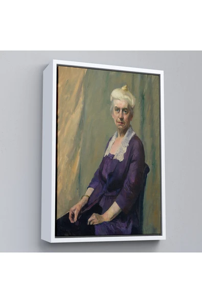 Trezon Ahşap Çerçeveli Edward Hopper - Elizabeth Griffiths Smith Hopper, Sanatçının Annesinin Tablosu-7289 ürün görseli 1