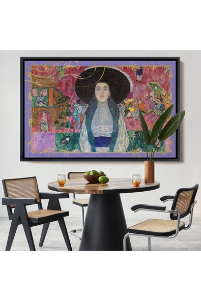 Trezon Ahşap Çerçeveli Gustav Klimt - Adele Bloch Tablo-7086 - Resim 8