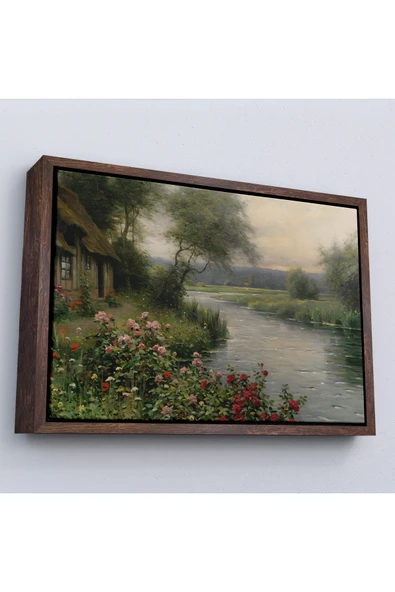 Trezon Ahşap Çerçeveli Louis Aston Knight, A River İn Normandy İsimli Tablosu ürün görseli 1