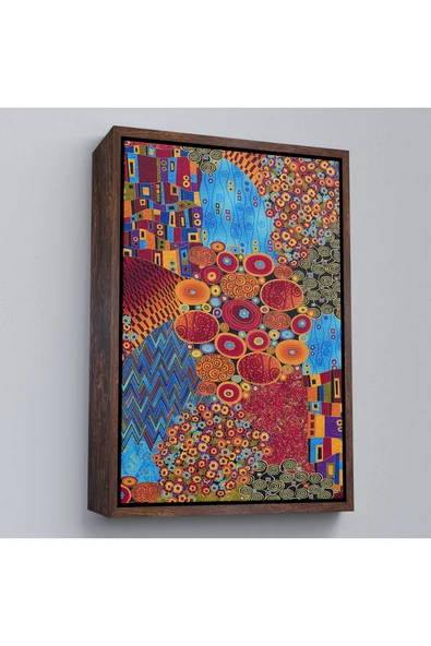 Trezon Ahşap Çerçeveli Gustav Klimt - Çiçek Bahçesi Tablo-7318 ürün görseli 1