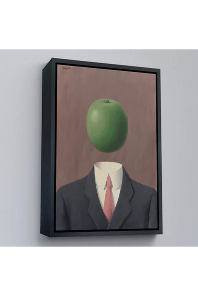 Trezon Ahşap Çerçeveli Rene Magritte - Soyut Sabit Fikir Tablosu-7343 ürün görseli 1