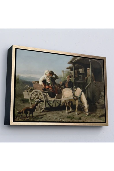 Trezon Ahşap Çerçeveli Nordenberg Bengt'Un İlk Ziyaret - İsveç Okulu Tablosu ürün görseli 1