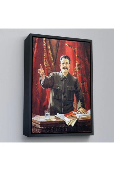 Trezon Ahşap Çerçeveli Joseph Stalin Rusya Ve Sovyetler Birliği Sscb Tablo-7697 ürün görseli 1