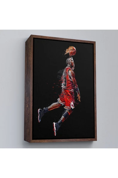 Trezon Ahşap Çerçeveli Michael Jordan Tablo-7766 - Resim 2