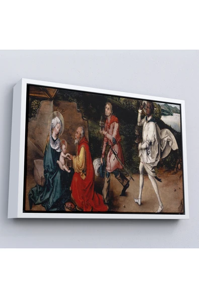 Trezon Ahşap Çerçeveli Albrecht Dürer - Magi'Nin Hayranlığı Tablosu-7049 ürün görseli 1