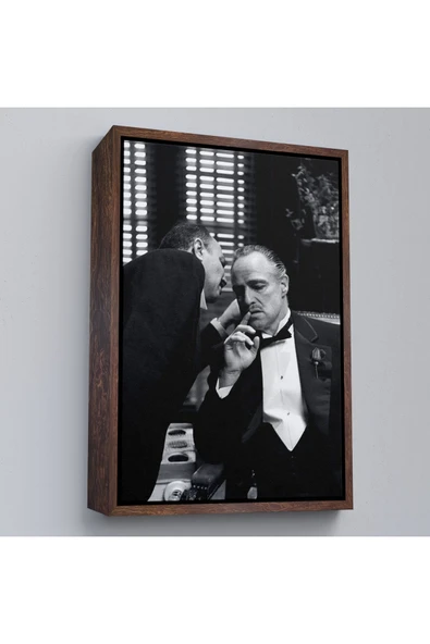 Trezon Ahşap Çerçeveli Godfather Mafya Film Tablo-7807 ürün görseli 1
