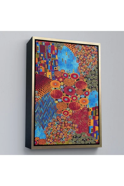 Trezon Ahşap Çerçeveli Gustav Klimt - Çiçek Bahçesi Tablo-7318 ürün görseli 1