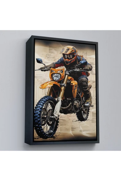 Trezon Ahşap Çerçeveli Cros Motor Sürücüsü Tablosu-7898 ürün görseli 1