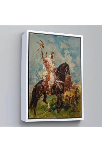 Trezon Ahşap Çerçeveli Henri Emilien Rousseau - Şahin Avcısı Tablo - The Falconer-7428 ürün görseli 1